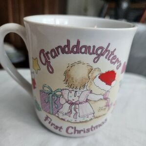 NWOT Vintage 1980's Russ Porcelain Grandaughter's First Christmas Mini Mug